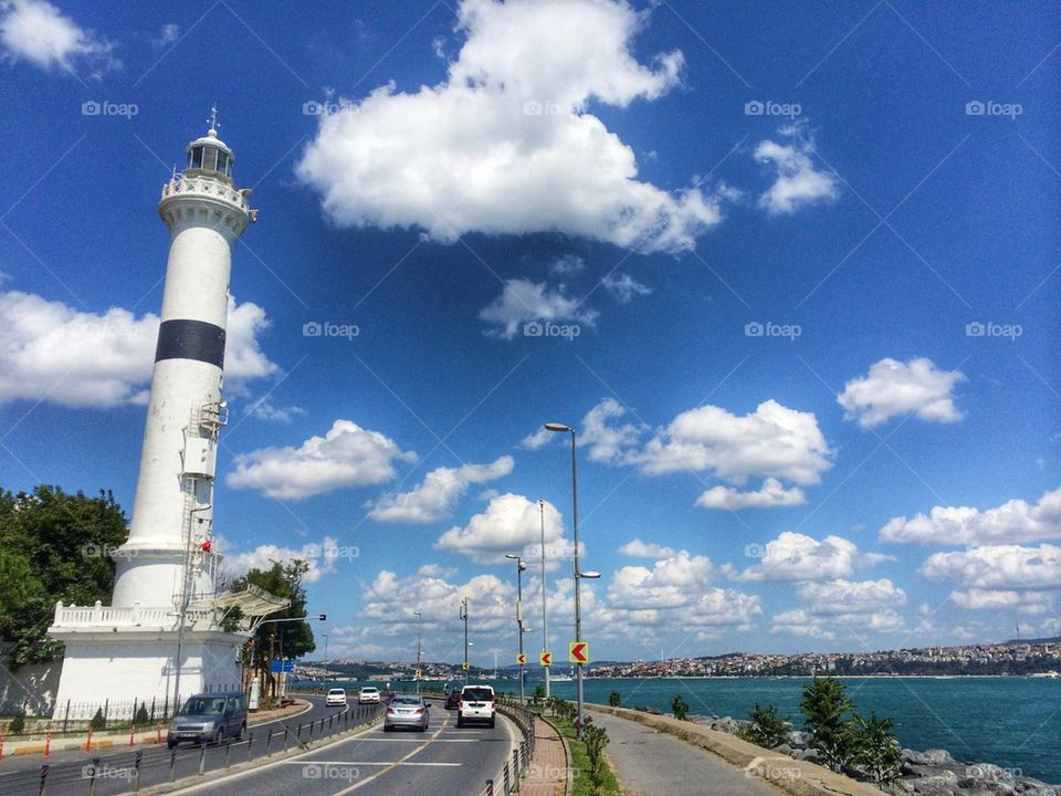 Lighthouse on Bosphorus,Istanbul,Turkey