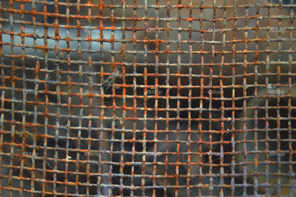 old rusty grid square mesh braided rust bright color screensaver wallpaper