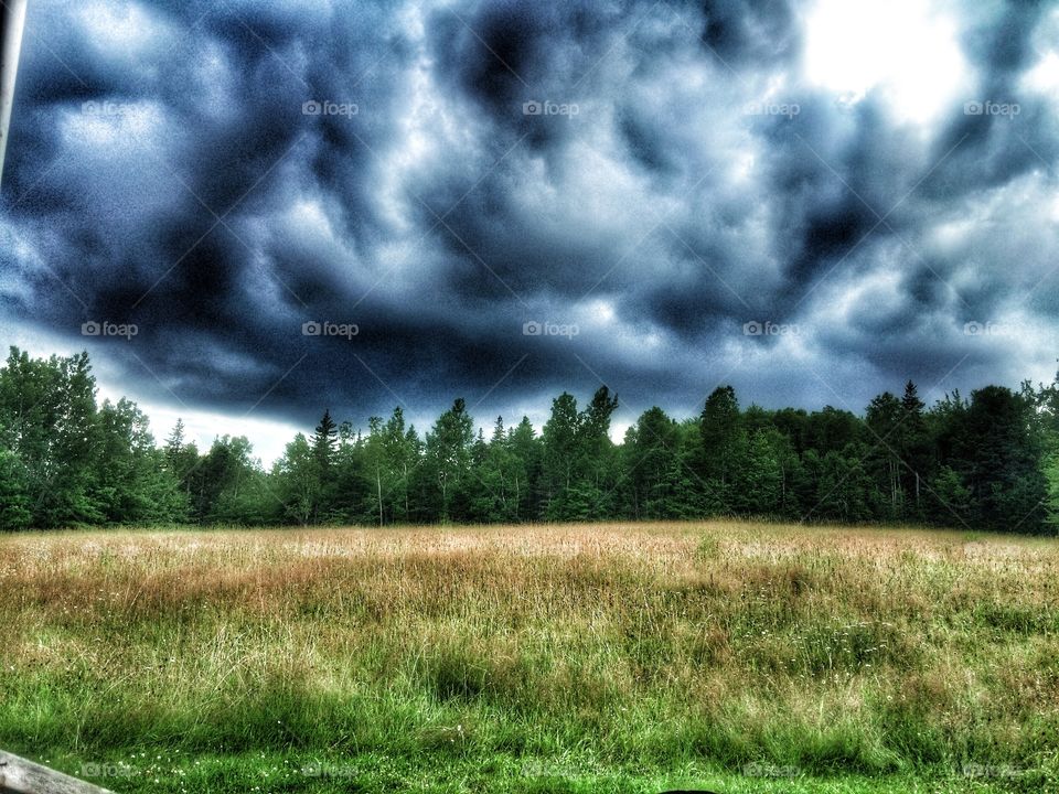 Summer rain rolling in