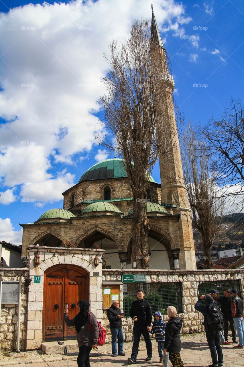 Mosque. Mosque in the Old Town in Sarajevo, Bosnia.