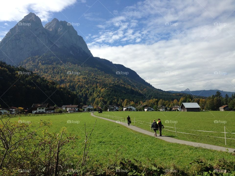 Germany, road to the mountain