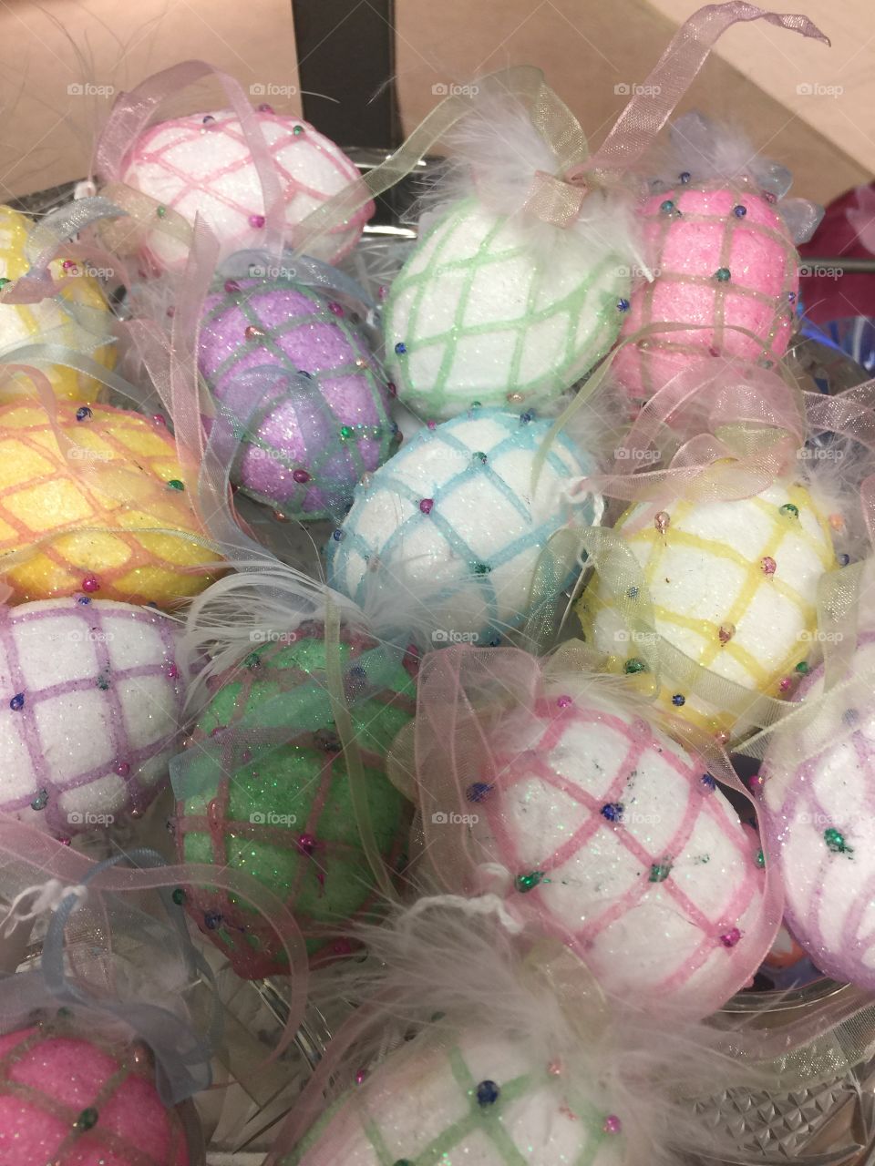 Wrapped Easter eggs