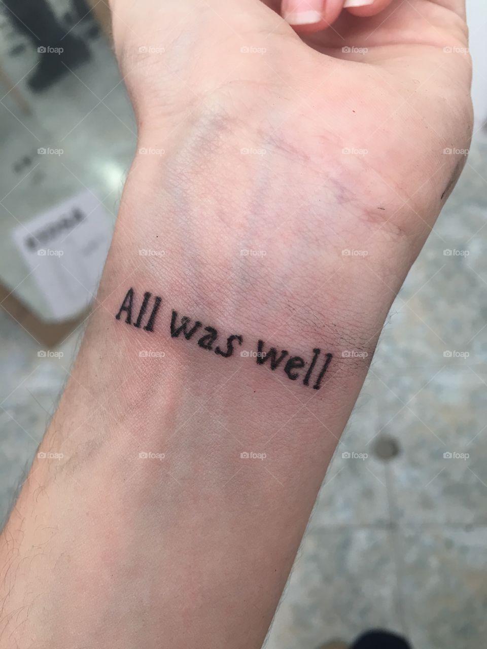 Harry potter tattoo. All was well. 