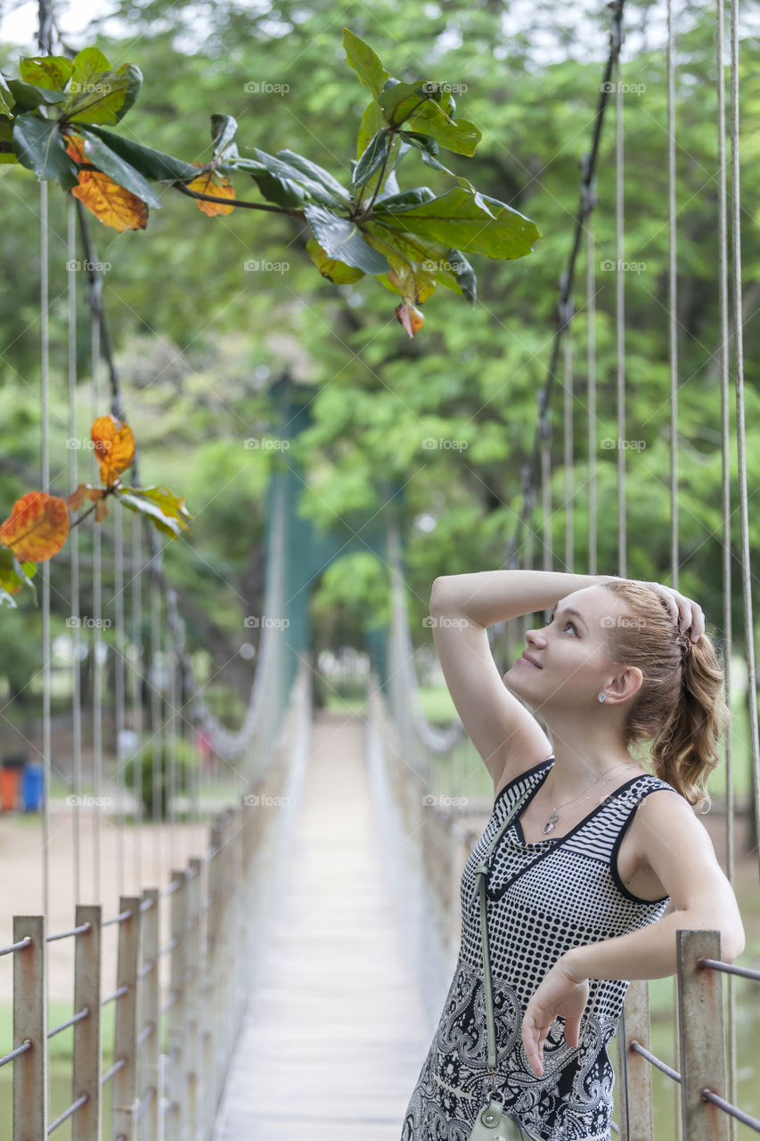 Young millennial woman enjoying the view