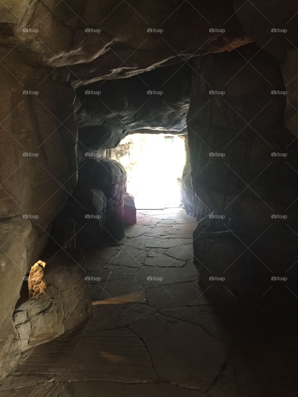 Cave entrance or a cave exit at a holiday resort in Australia