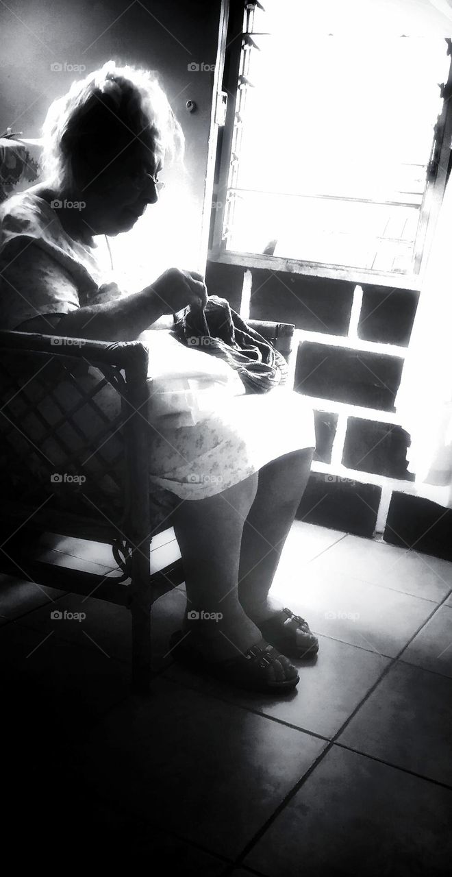 grandma and her rags