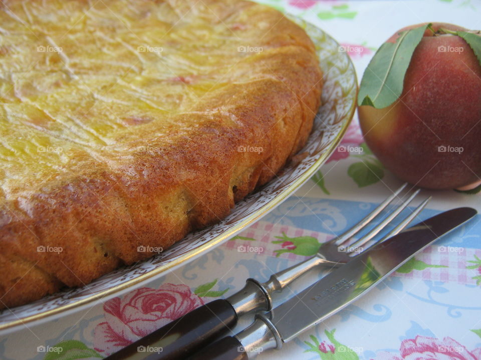 Peach cake