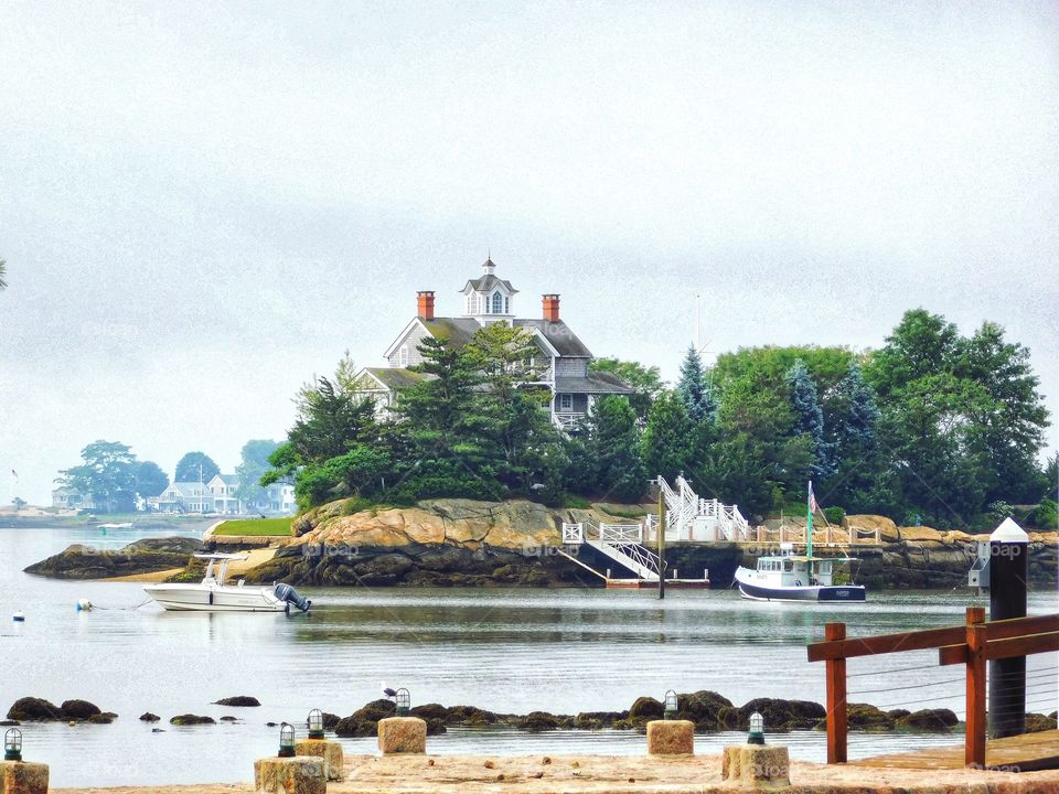 A private home on a private island, the Thimble Islands in Stony Creek, Connecticut...
