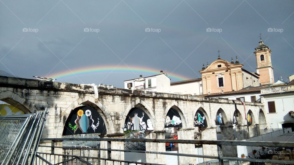 Sulmona aqueduct rainbow