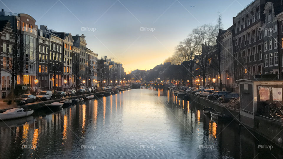 Awesome Amsterdam sunset
