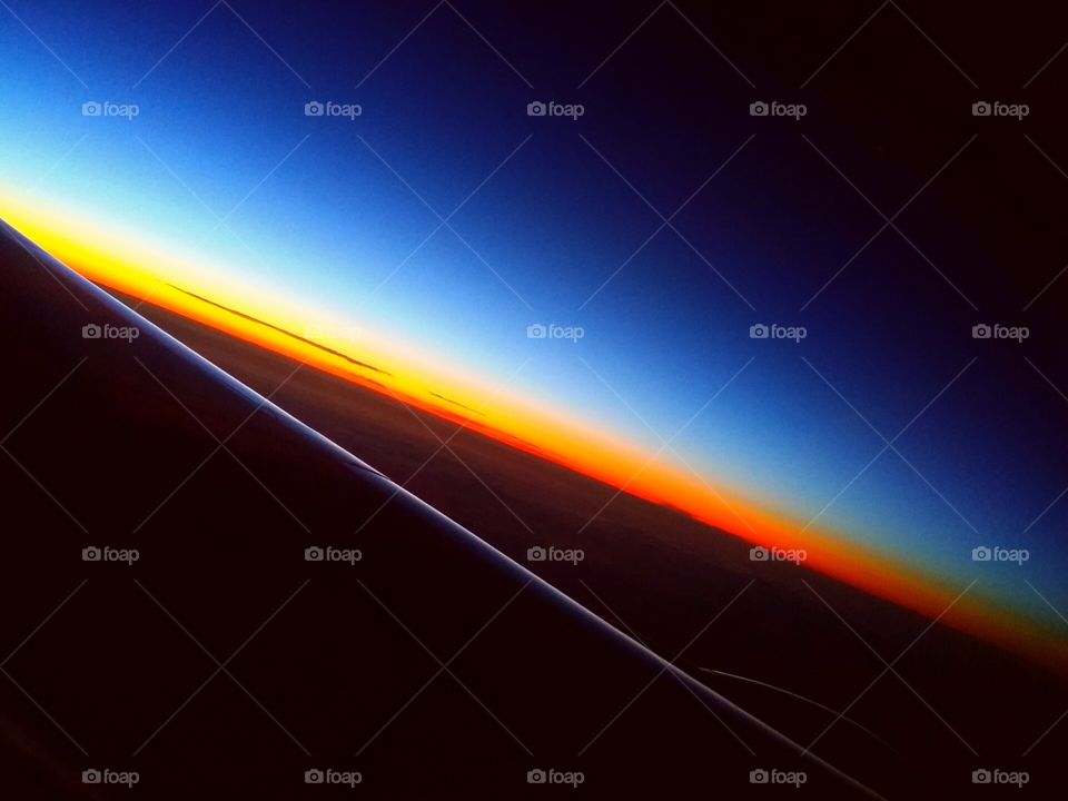 Flight sunset