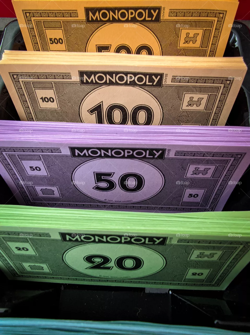 Banknotes of the Board game "Monopoly".