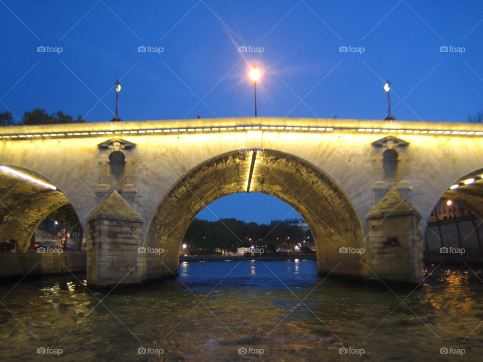light night river bridge by izabela.cib