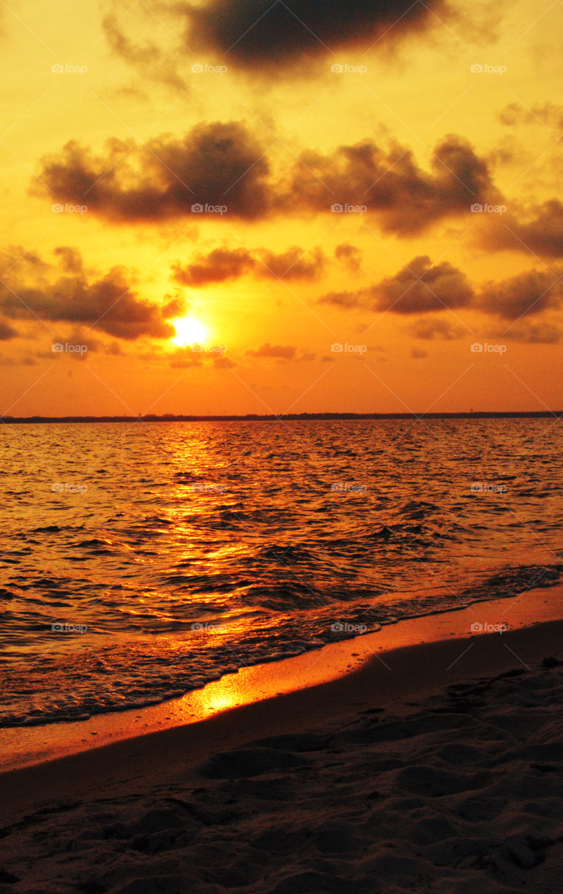 Sunset at beach