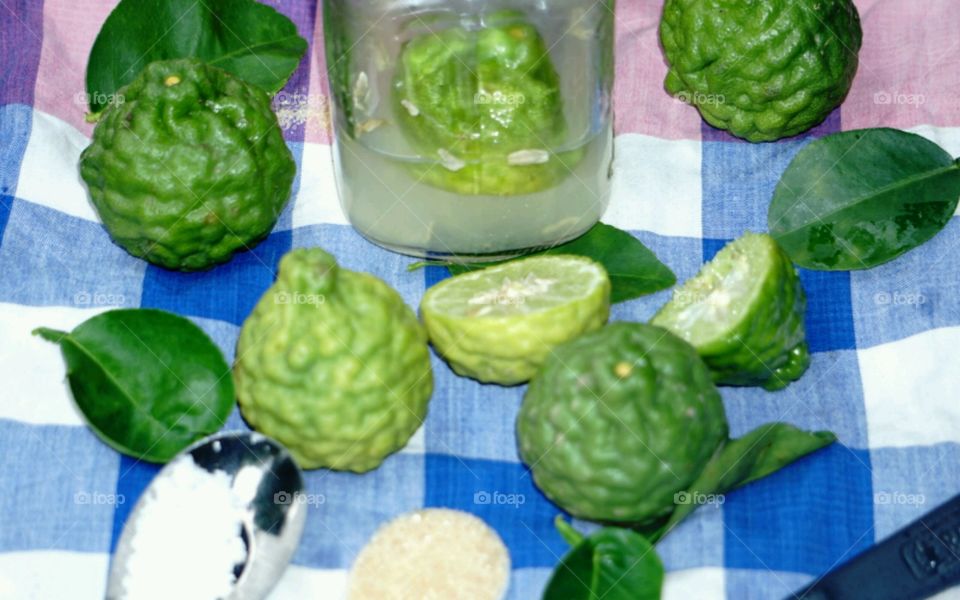 Homemade lime juice