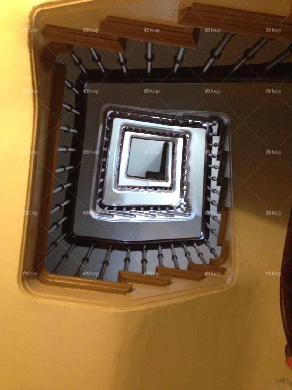 Staircase inside the Martin Van Buren Mansion. Kinderhook NY