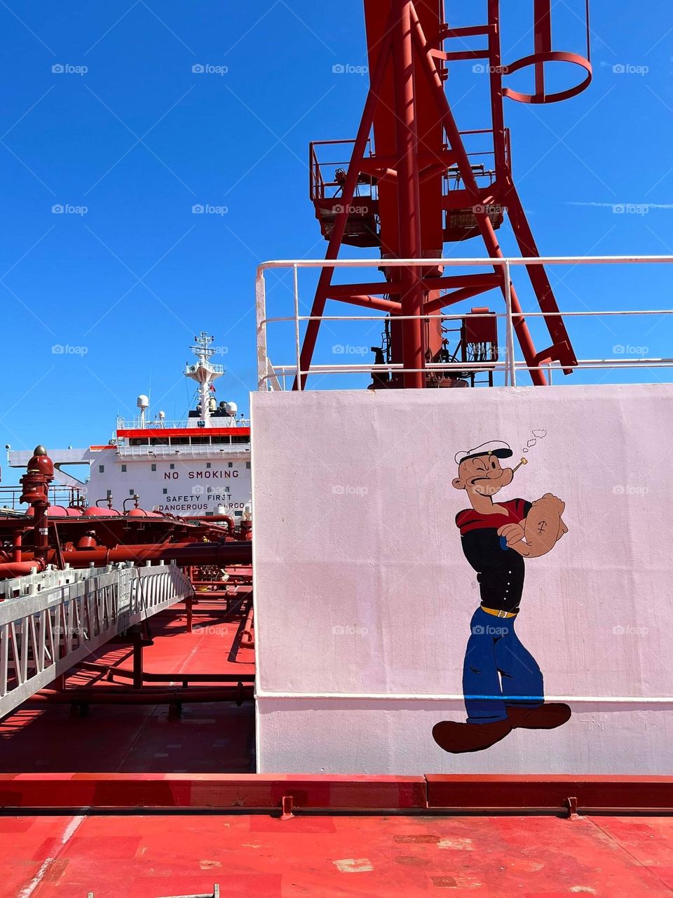 Art on a tanker ship