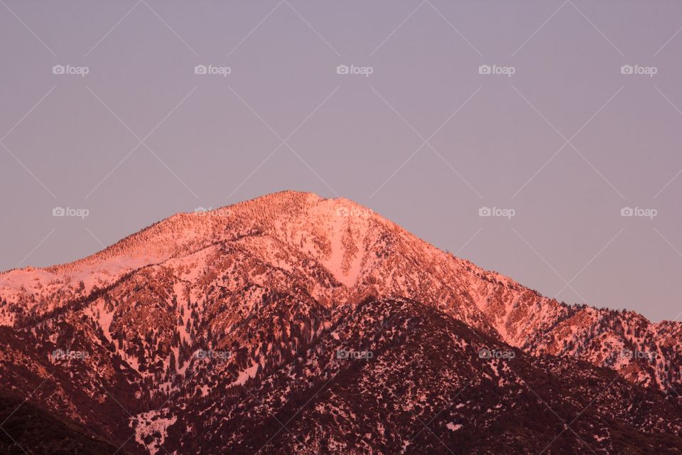 No Person, Sunset, Mountain, Landscape, Snow