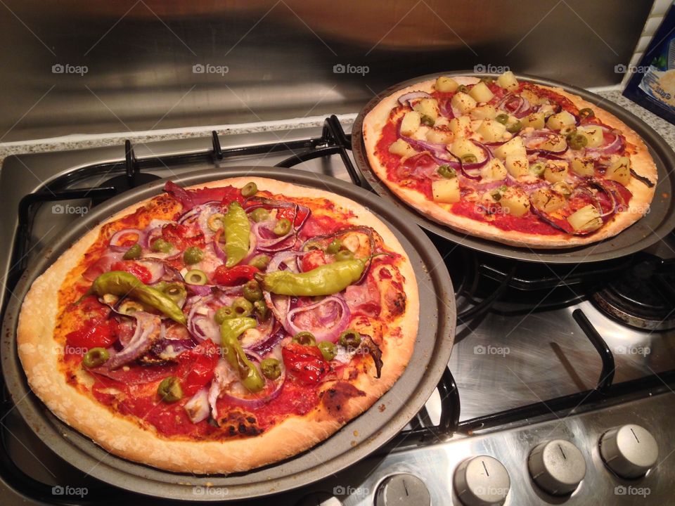 This is where I started the pizza baking.