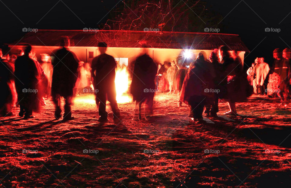 fire dance blur warmth by pandahat