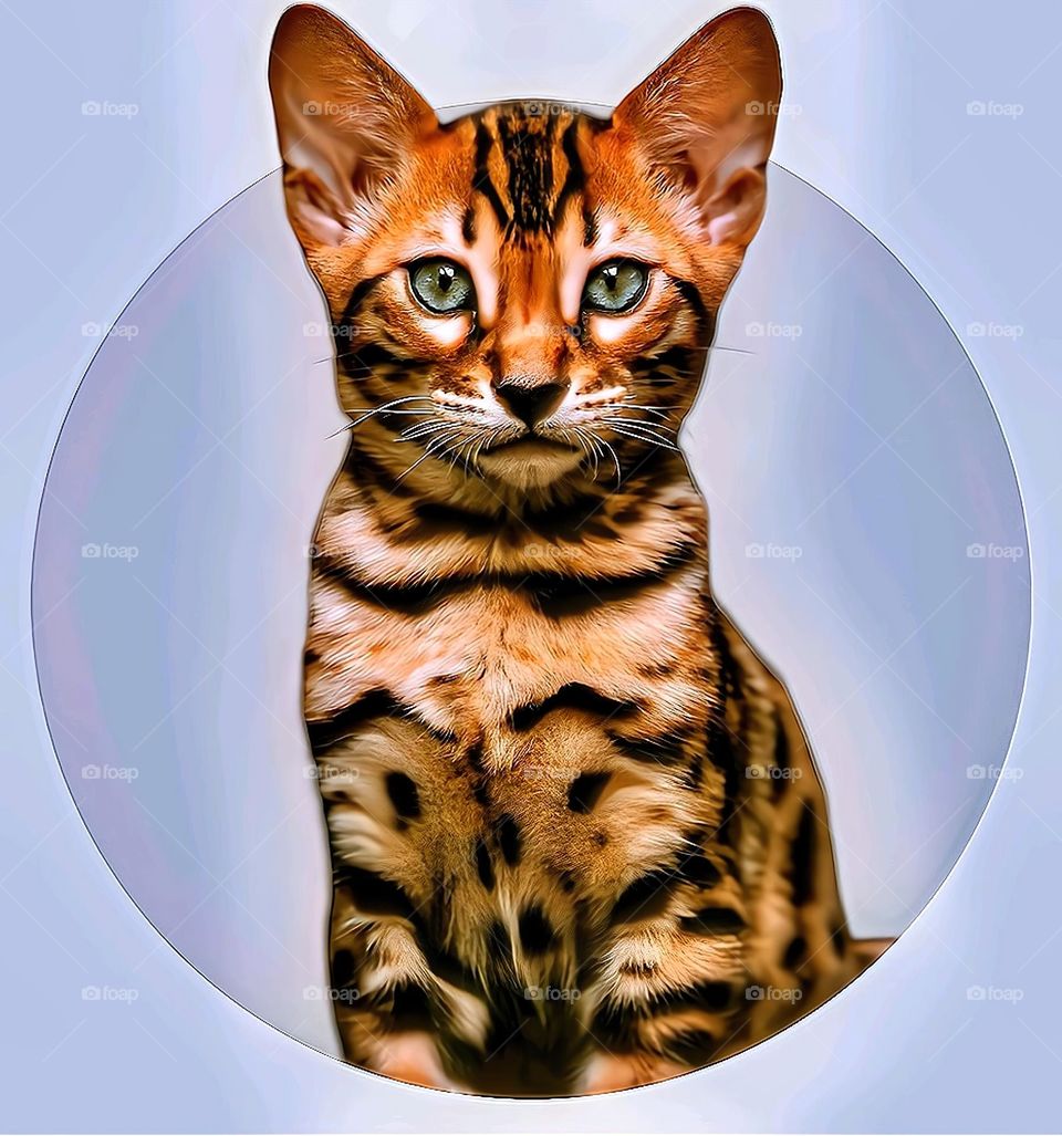 a kitten like a tiger cub