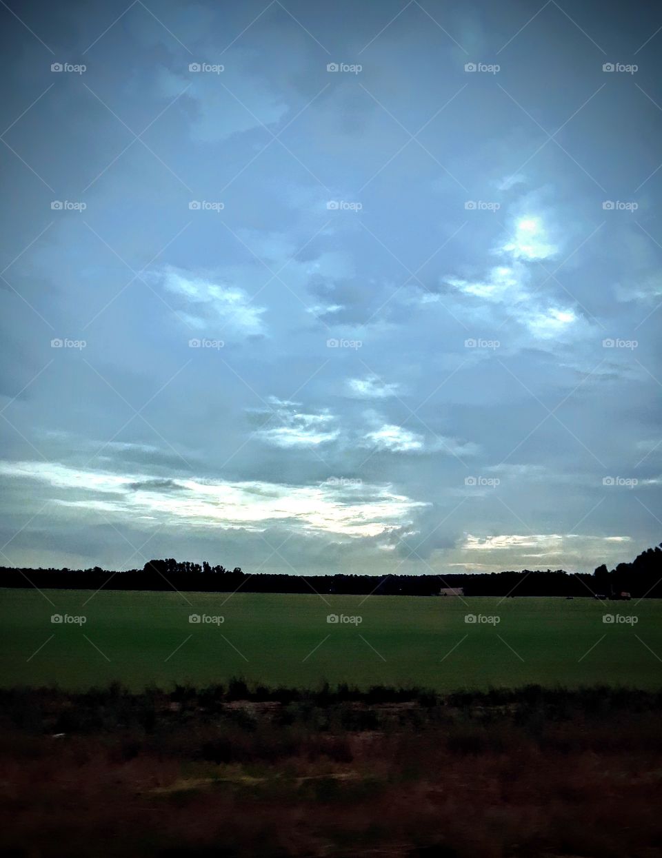 dissipating storm clouds