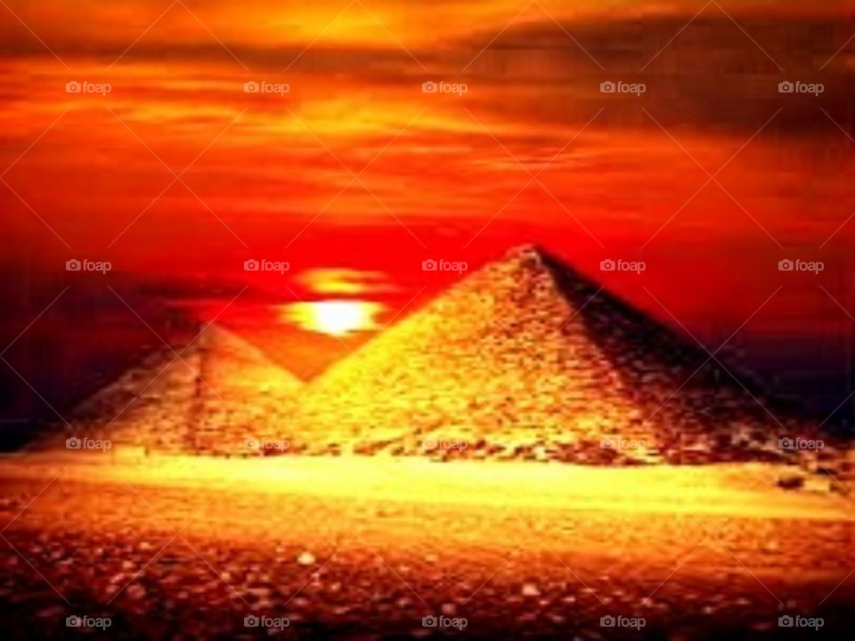 This is a custom made photo I've develop of the Pyramids. It has vibrant colors and vivid texture.

Do You Like It?
