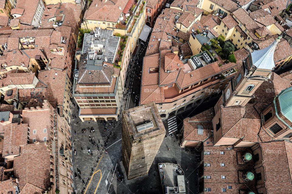 High angle view of a city