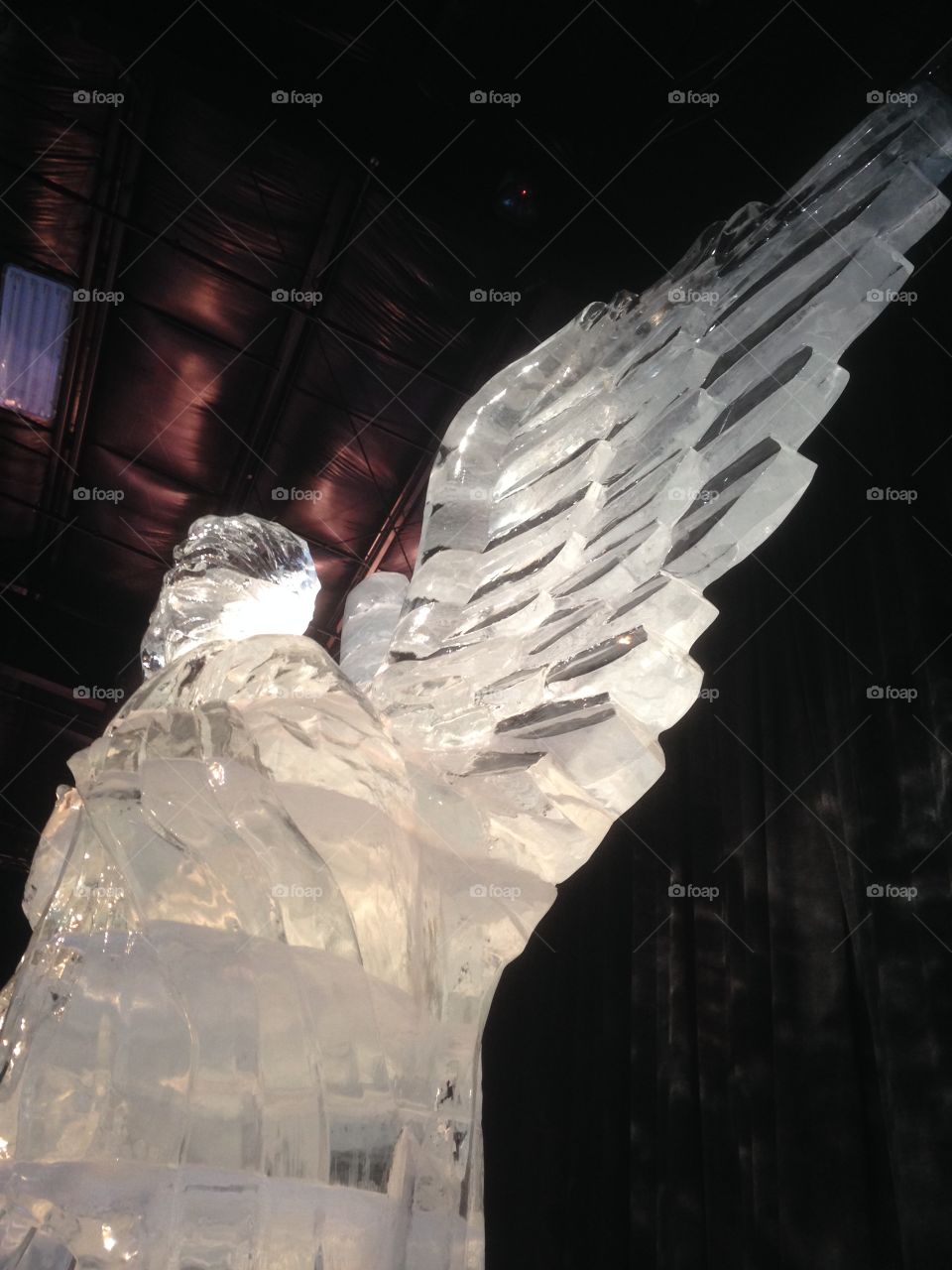 Angel ice sculpture