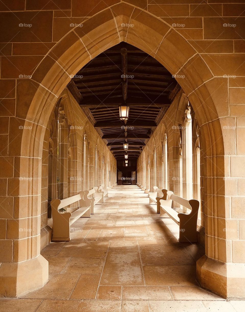 A church hallway