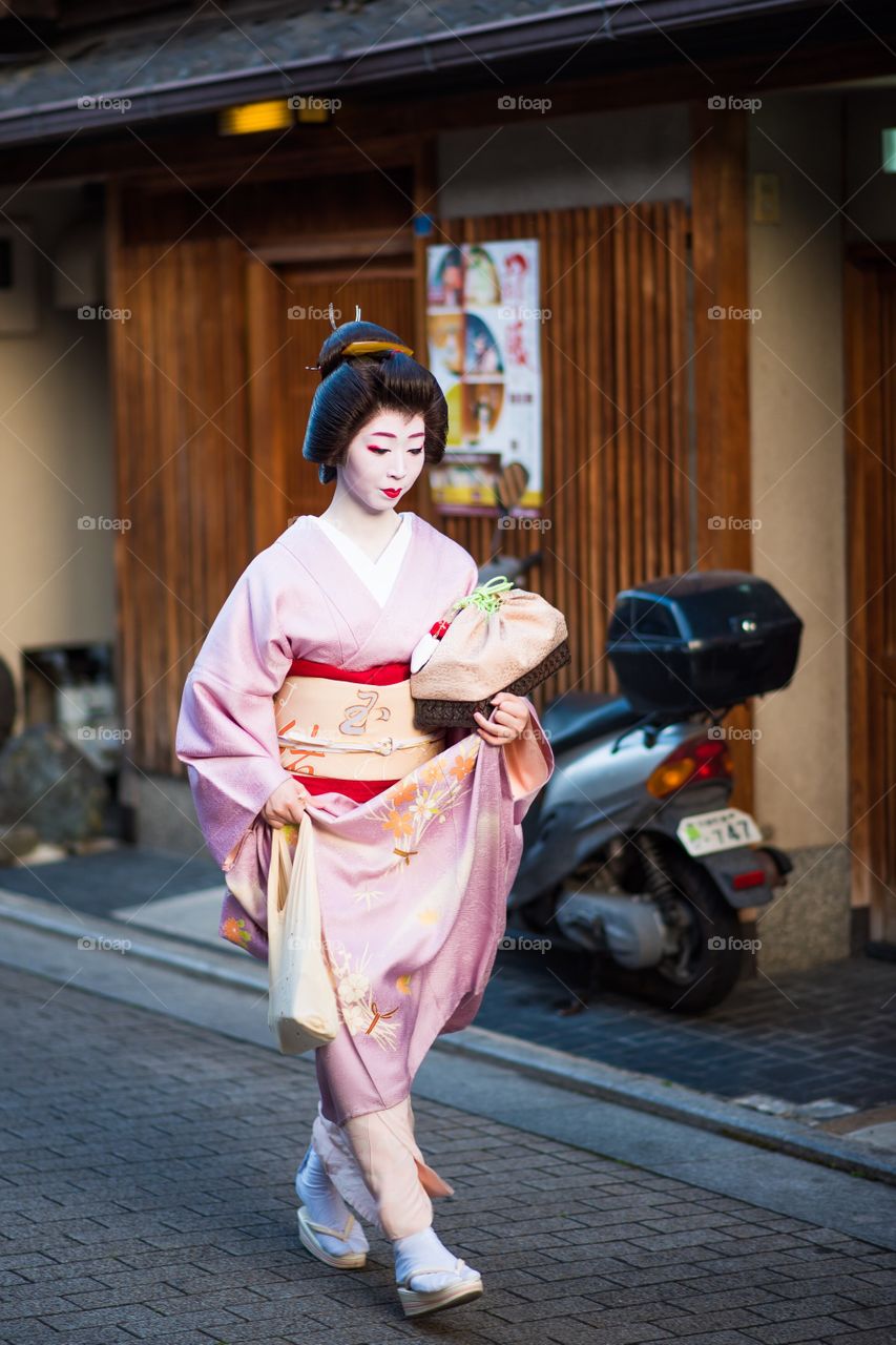 Geisha in Kyoto. 