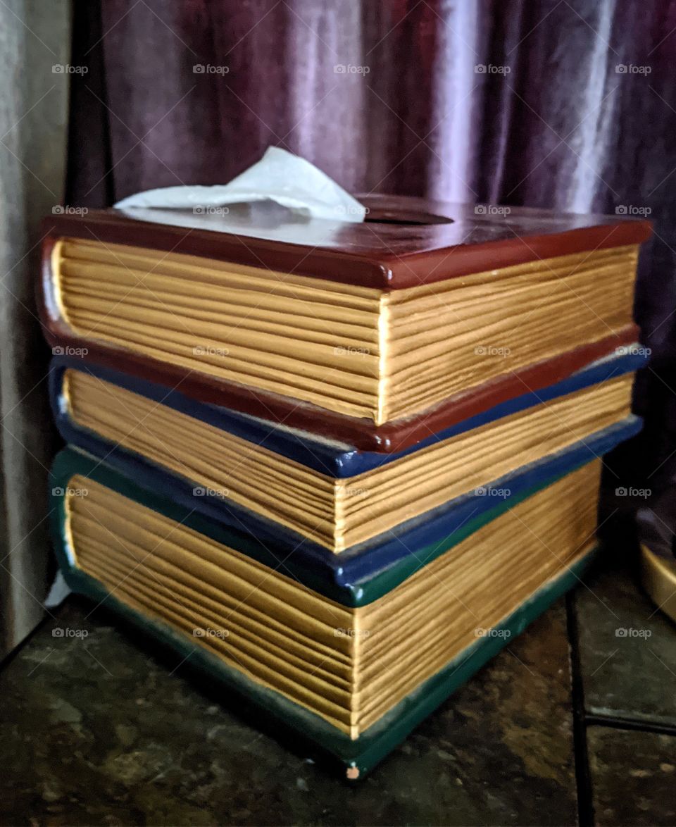 every day book lover products, tissue box