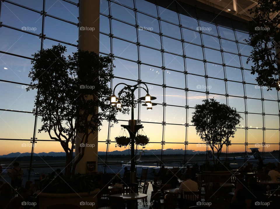 sunset window airport seattle by dreuther