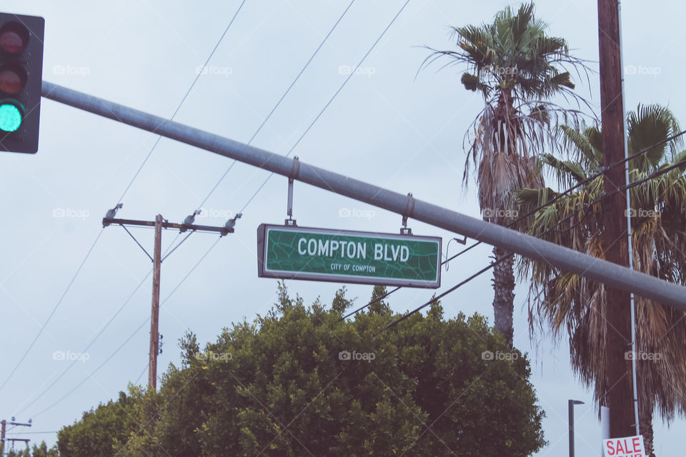 Compton Blvd Intersection Located In Compton, California