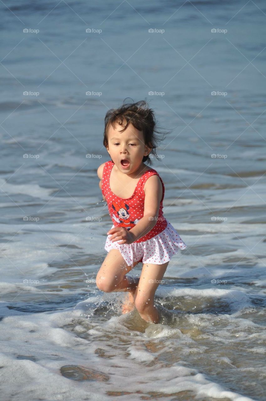 So much fun with the little waves 