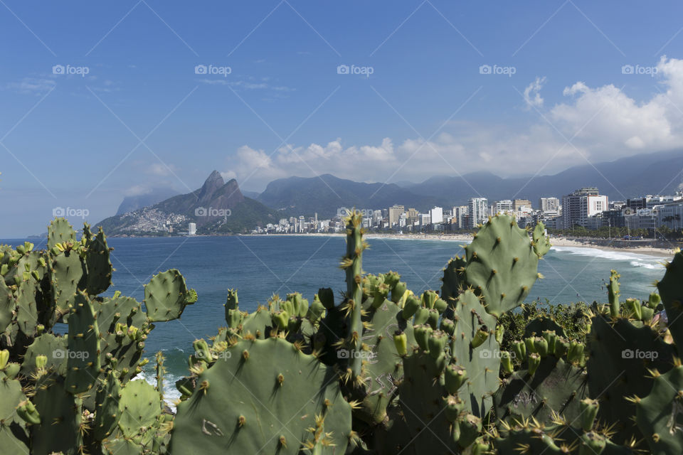 Ipanema beach in Rio de Janeiro Brazil.