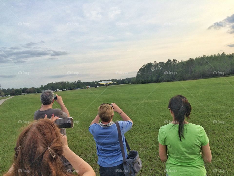 My family watching me go up!