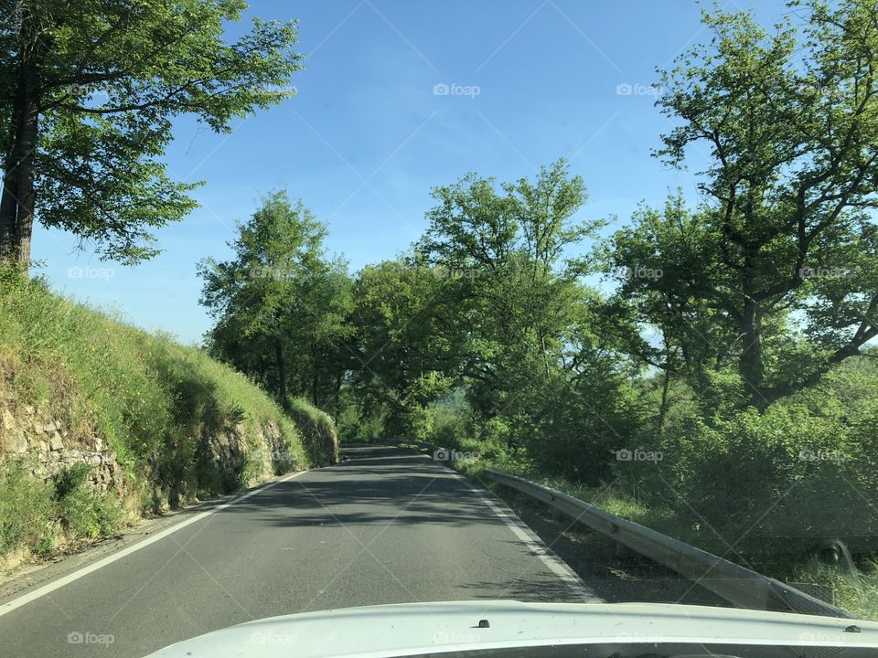 Driving in Tuscany 