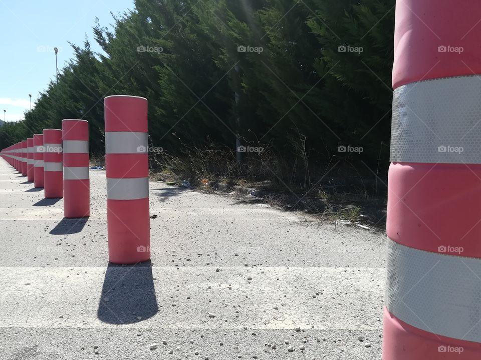 The anti parking bollards