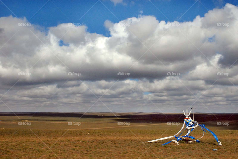 sky grassland cloud inner by el62580000