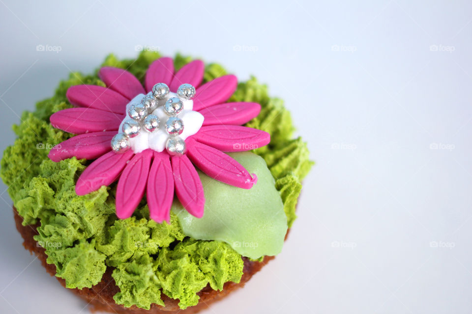 Cupcake on white background