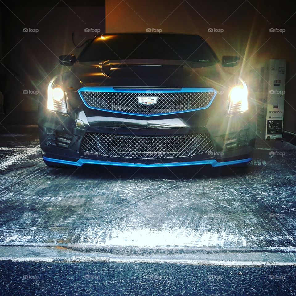 Dusting the garage with the exhaust of the 2016 Cadillac ATS-V coupe like she was meant too. I designed her look in a sketch, then made it happen.