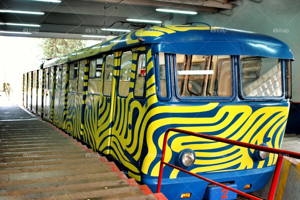 yellow tram. Berlin