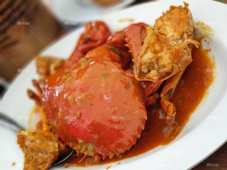 Crab in sauce