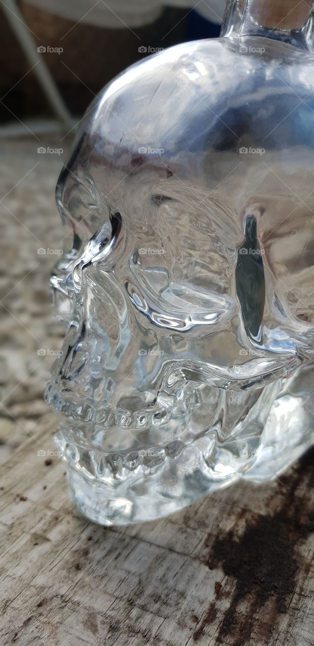 Crystal Head Glass Skull Vodka decanter