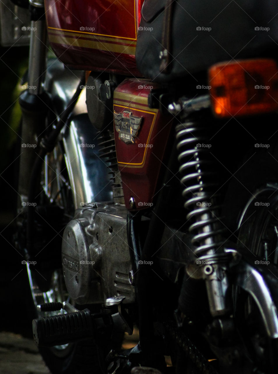 My friend old motorcycle. Still function.