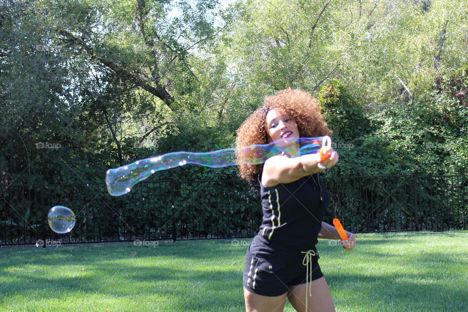 playing with bubbles modeling