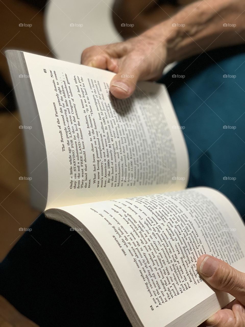 A man reading a book