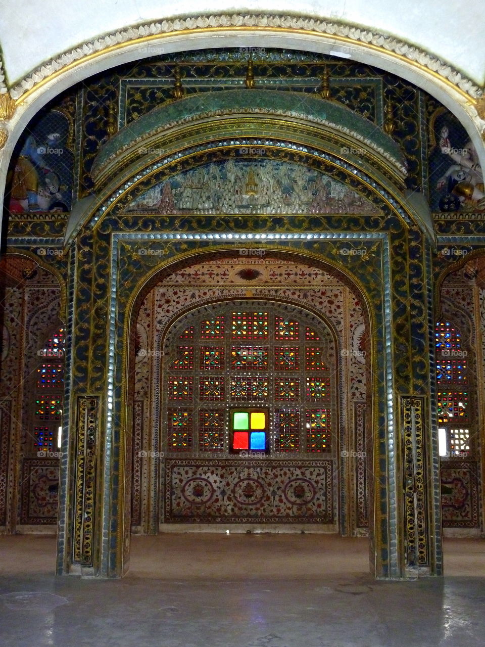 golden interior indian palace