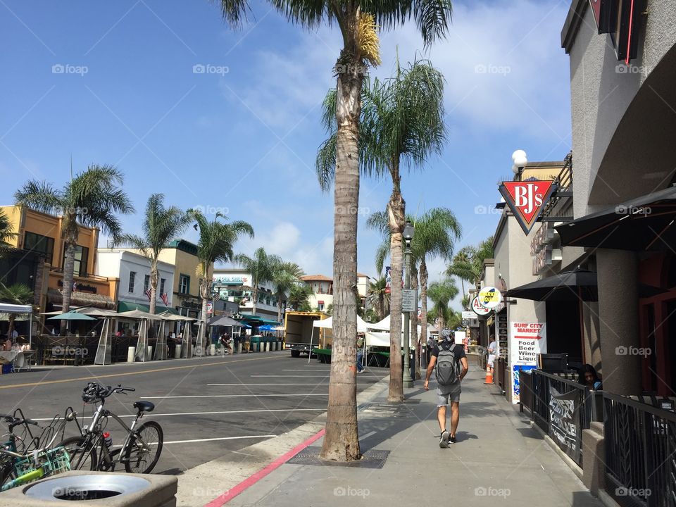 Lazy day for a bike ride in a beach town 